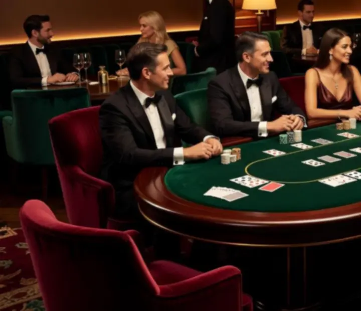 Tematický salonek s pokerovým stolem v restauraci Vecer Niklub