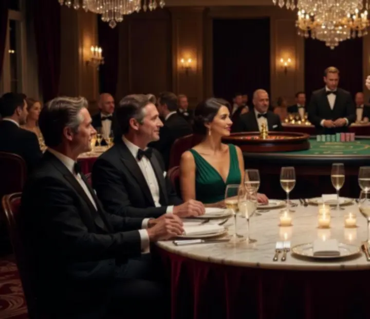 Elegantní tematický večer ve Vecer Niklub s fine diningem a kasinovou atmosférou